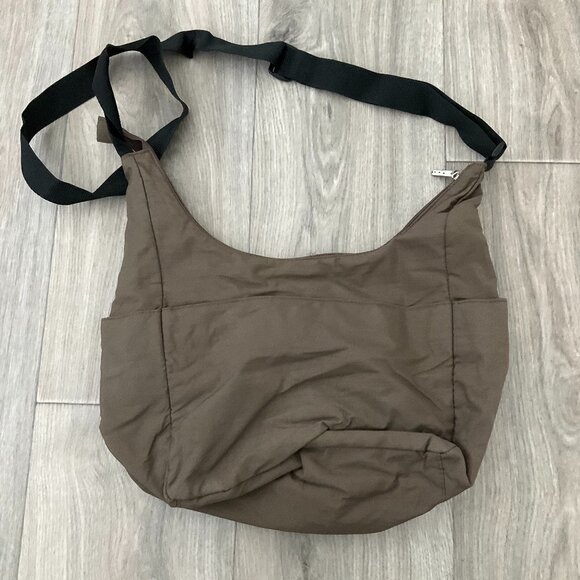 Baggallini Crossbody Purse Adjustable Shoulder Strap Brown Nylon Travel - Picture 2 of 10